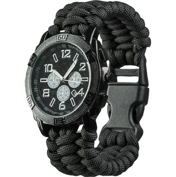 Hodinky Hodinky PARACORD černé Velikost: M - obvod zápěstí max. 21 cm