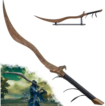 Šermířská zbraň Jolly Ocelový meč "BLOODHOUND'S FANG" se stojánkem - Elden Ring