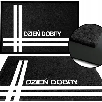 VSTUPNÍ ROHOŽKA MONOCHROM ČERNÁ PŘED DVEŘE 40X60 HIT DOBRÝ DEN VZOR