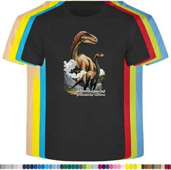 Dívčí tričko detske-levne-bavlnene-tricko-potisk-brachiosaurus Barva: Black -černá, Dětská bavlněná trička JHK: S