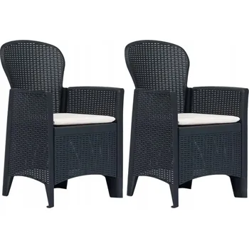 VidaXL Zahradní židle plast šedá