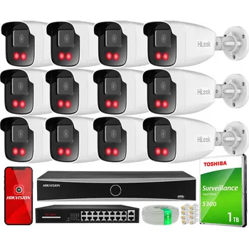 IP kamera Sada IP monitoringu 12x Kamera 4MPx IPCAM-B4-50IR HiLook od Hikvision