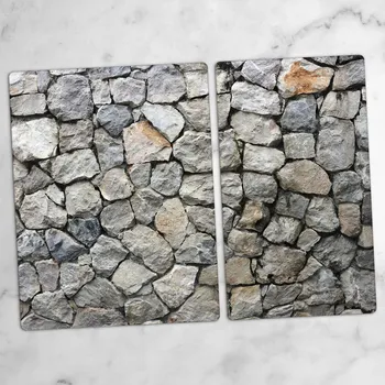 Obraz Tvrzené skleněné kuchyňské desky s grafikou Kamenná podlaha 40x52 a 30x52