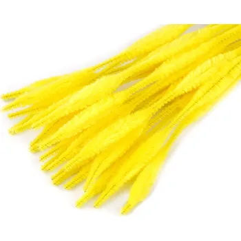 Výtvárné potřeby Chlupaté drátky na tvoření Ø5-10 mm délka 30 cm Varianta: 5 žlutá, Balení: 25 ks