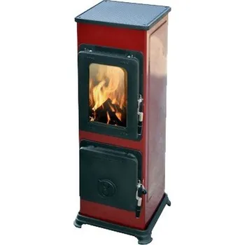 Krbová kamna Bozen b &#8211; sesazená vyzdívka &#8211; bordó