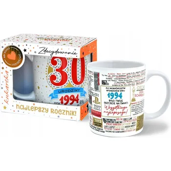 Hrnek s rokem narození k 30. narozeninám pro něj i pro ni – dárek