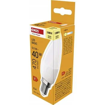 Žárovka LED žárovka Emos svíčka E14 5,5 W 470 lm teplá bílá