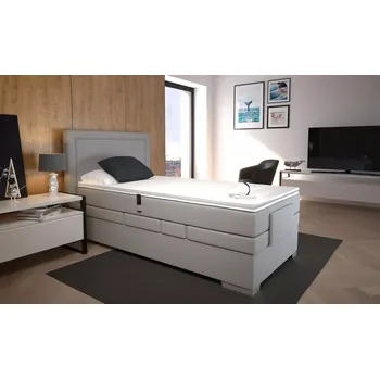 Úložný box BLANÁŘ NÁBYTEK, a.s. Polohovatelný boxspring Margo - jednolůžko (šedá) ROZMĚR: 90 x 200 cm
