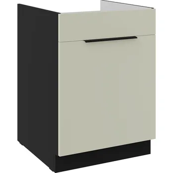 Kuchyňská skříňka Spodní dřezová skříňka s výsuvem ARONA ČERNÝ MAT / KAŠMÍR 60 ZL 1S BB