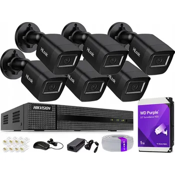 Bezpečnostní kamera Sada IP monitoringu 4MPx 2K+ se 6 venkovními kamerami PoE HiLook by Hikvision