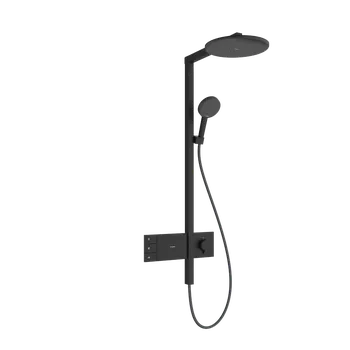 Vodovodní baterie Hansgrohe Raindance Alive S - Showerpipe 300 2jet, s termostatem ShowerSelect Comfort, černá matná 24595670