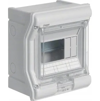 Rozvaděč Modulární rozvodnice 1x6 nástěnná IP65 II | HAGER POLO | VE106L