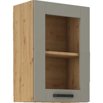 Kuchyňská skříňka Horní prosklená skříňka LUNA CLAYGREY / DUB ARTISAN 40 GS-72 1F
