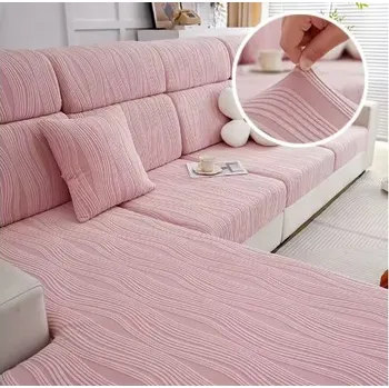 Napínací potah Elastický potah na pohovku či křeslo se vzorem - 3 barvy Rozměry: M, Barva: Růžová