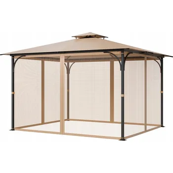Zahradní altán Pavilon Vevor se 4 stěnami, 2,75 x 3,4 x 2,2 m
