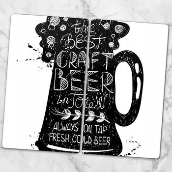 Obraz Sada tvrzených skleněných kuchyňských desek s grafikou Pivní Sklenice Piva 2x30x52
