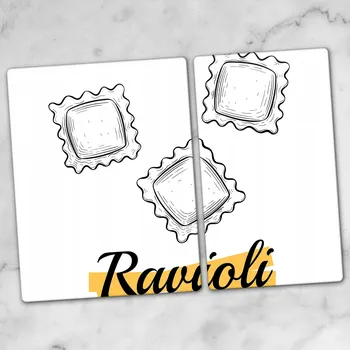 Obraz Dekorativní Desky z Tvrzené Sklo na Krájení Raviol a Těstovin 40x52 a 30x52