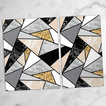Obraz Skleněné kuchyňské desky z tvrzeného skla s grafikou - Geometrický vzor 40x52 cm a 30x52 cm
