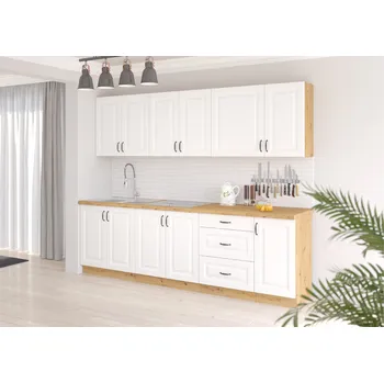 Kuchyňská linka Kuchyňská linka STILO BÍLÁ / DUB ARTISAN III