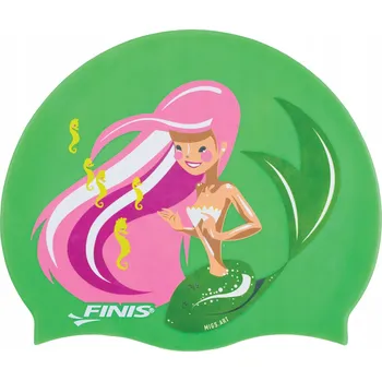 Plavecká čepice pro děti Silikonová Finis zelená