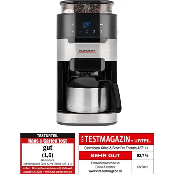 Kávovar GASTROBACK 42711 S, Kávovar Grind & Brew Pro Thermo