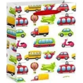 Dárková taška DÁRKOVÁ TAŠKA M 26 x 32 x 12,5 cm - VOZIDLA