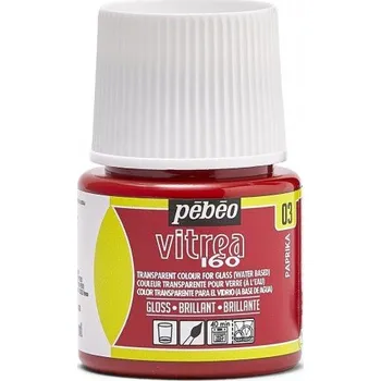 Výtvarná barva Vypalovací barva na sklo Pébéo Vitrea 160 45 ml - 03 Paprika