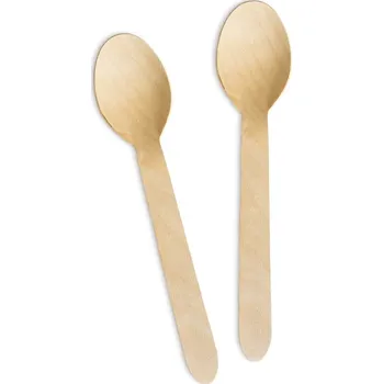 Karnevalový kostým Eco lžíce - Dřevěné, 100 kusů