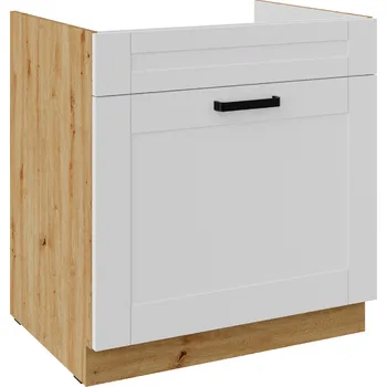 Kuchyňská skříňka Spodní dřezová skříňka s výsuvem LUNA BÍLÁ / DUB ARTISAN 80 ZL 1S BB