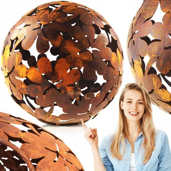 Zahradní dekorace Lampion Kapaga béžový kovový vintage 23 cm