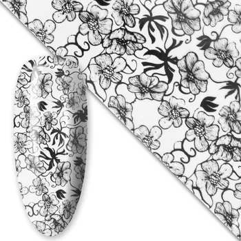 Fólie na nehty - transferová, černá #1