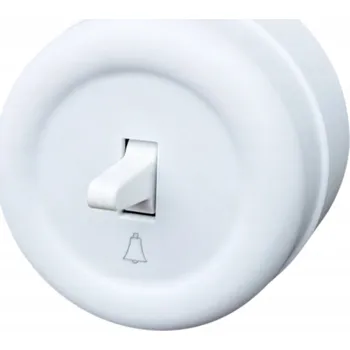 vypínač Vypínač zvonku nástěnný bílý plast LOFTICA ART