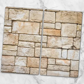 Obraz Skleněné kuchyňské desky na servírování s grafikou Moderní kameny 2x30x52