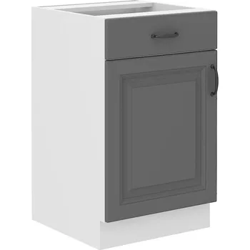 Kuchyňská skříňka Spodní dveřová skříňka s šuplíkem STILO DUSTGREY / BÍLÝ MAT 50 D 1F 1S BB