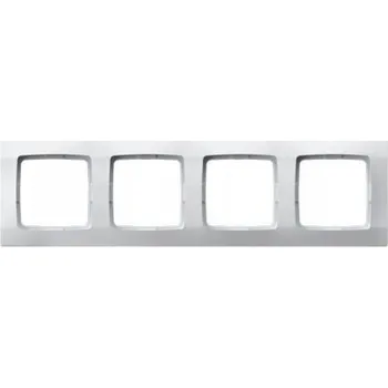 vypínač Ospel Karo Rámeček Čtyřnásobný Bílý R-4S/00