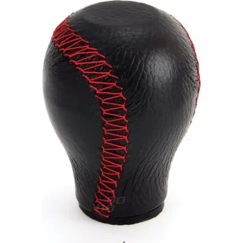 Hlavice řadicí páky Kožená hlavice řadicí páky s červenou nití, univerzální AMiO 01756