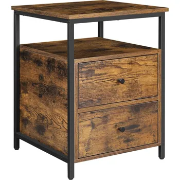 Noční stolek Noční stolek Drammen - 2 zásuvky | 60x45x45 cm