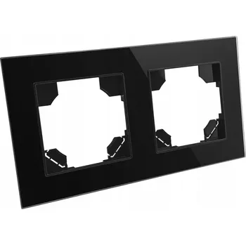 Elektrická zásuvka Dvojitý Rámeček Berge černý