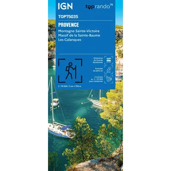 IGN mapa Provence / Ste-Victoire / Ste-Baume / Calanques 1:75 t.