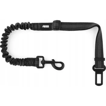 Obraz Bezpečnostní pásy pro psy do auta s tlumičem nárazů HUGGY DOGGY černý