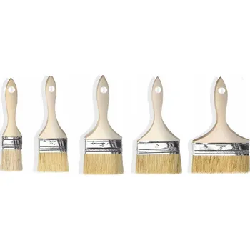 Malířský štětec Štětce Malířské Štětec plochý dřevěná rukojeť Sada 5ks