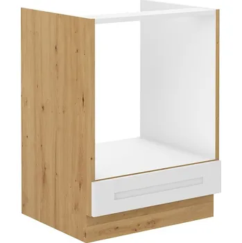 Kuchyňská skříňka Spodní skříňka na vestavnou troubu LUNA BÍLÁ / DUB ARTISAN 60 D GAZ BB