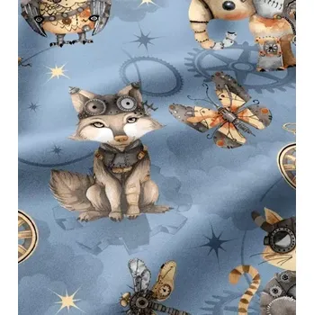 Bavlněná látka techno kočky | RTex