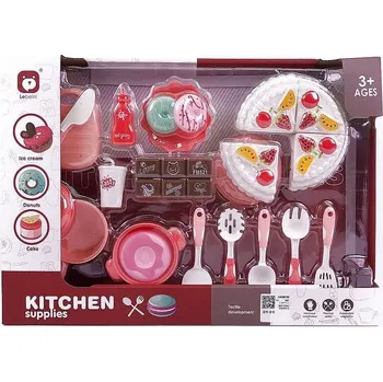 Dětská kuchyňka KUCHYŇSKÝ SET CUKRÁRNA KUCHYNĚ DORT NA KRÁJENÍ