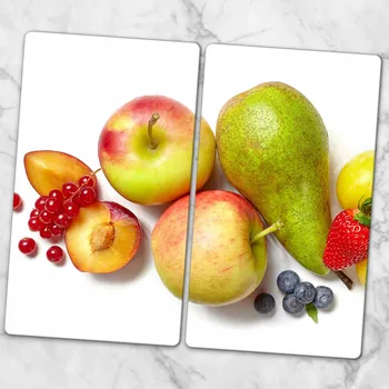 Obraz Tvrzené Multifunkční Dekorativní Skleněné Desky Hruška a Jablka 2x30x52