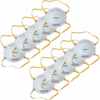 respirátor STANLEY FILTRAČNÍ POLOMASKA S VENTILEM FFP2 OCHRANNÁ MASKA 10 KS. SYFFP210BX