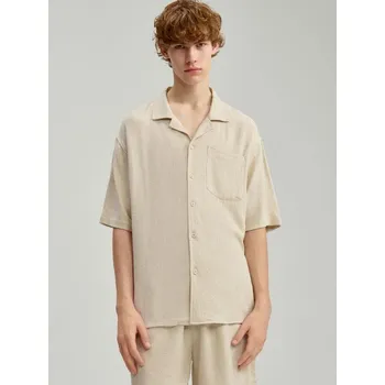 Košile s krátkými rukávy - L - House - béžová - 362EU-80X