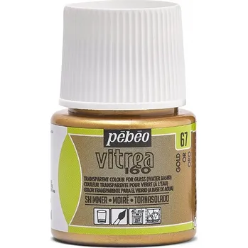 Speciální výtvarná barva Vypalovací barva na sklo Pébéo Vitrea 160 45 ml - 67 Shimmer Gold