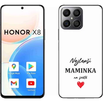 Pouzdro na mobilní telefon Gelový kryt mmCase na Honor X8 4G - nejlepší maminka 1 bílé pozadí