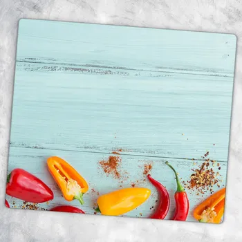 Obraz Multifunkční Dekorační Skleněná Deska do Kuchyně Papriky 60x52